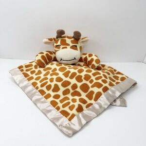 Pro Goleem Giraffe Plush Lovey Security Blanket Satin Trim Bottom